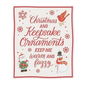 Hallmark Keepsake Ornament Christmas Throw Blanket 50x60 inches